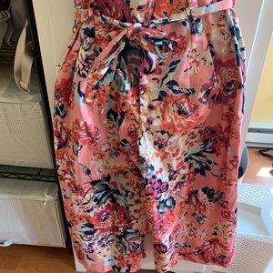 Zara Floral Paperbag Pants